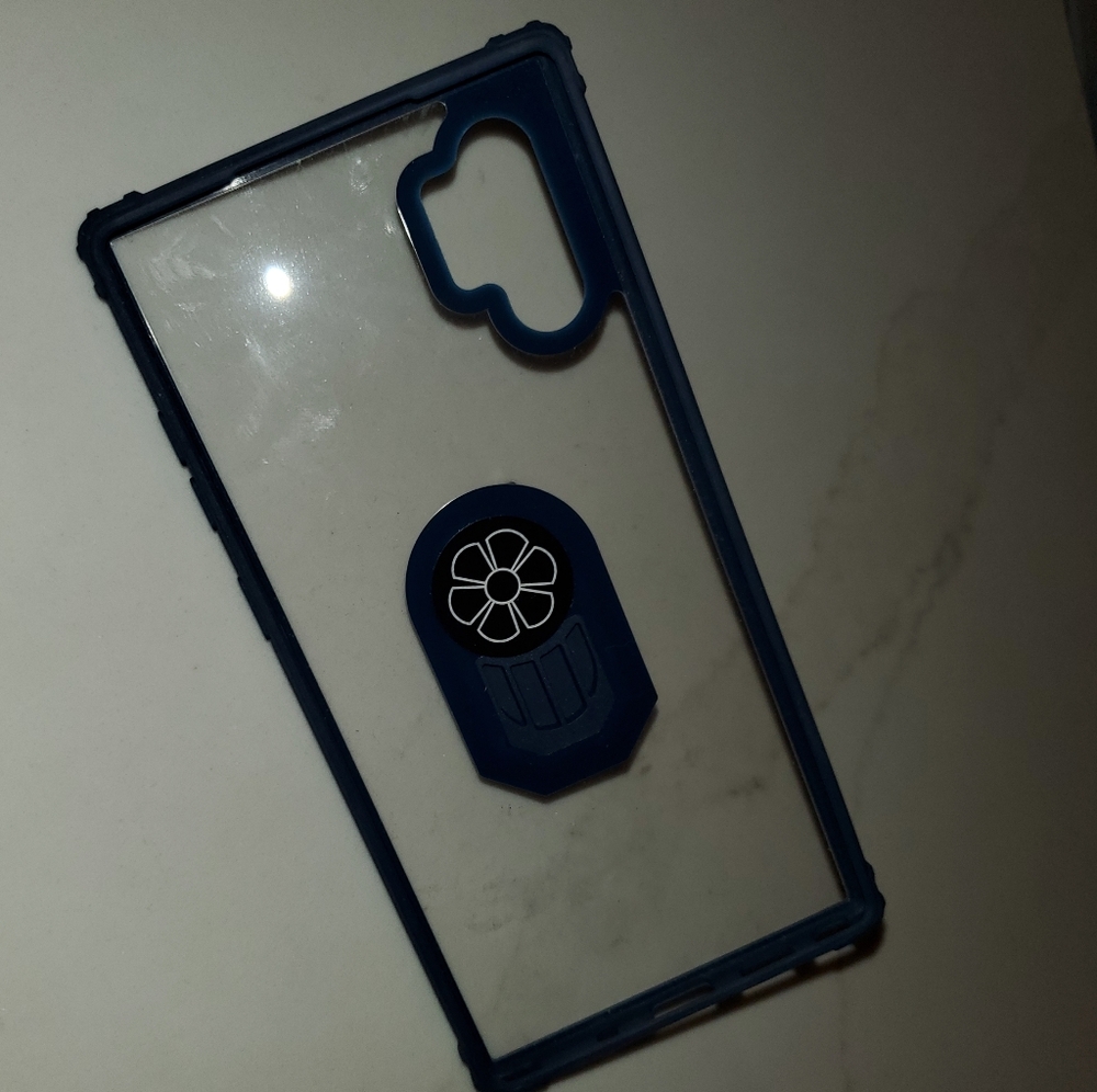 NWB Black&Clear Phone Case For GalaxyNote10P W/ 360° Handle - Picture 4 of 6
